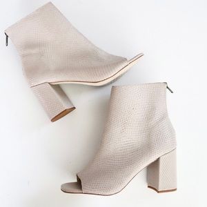 Matisse White Peep Toe Boots